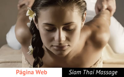 Muestra web con chica jóven recibiendo un masaje tailandés